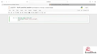 4 Python Practical String user Input and concatenation by Ram Krishn Mishra
