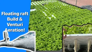 DIY hydroponic floating raft system build Venturi aeration and planting Hydroponic garden