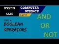 9 EDEXCEL GCSE 1CP2 The common Boolean operators