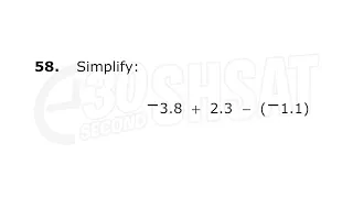 SHSAT 2025 Test A Problem 58 - IN 30 SECONDS OR LESS