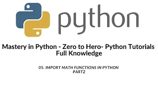 05 Import Math Functions in Python Part2