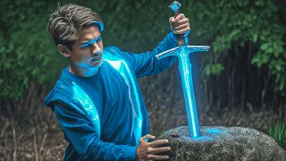 a weak boy finds a magic sword in a rock and when he pulls it out he becomes a strong king