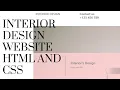 Interior Design Website html and css Source code