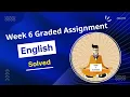 IIT Madras English Week 6 Graded Assignment May Term 2022
