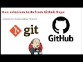 Getting Source code from GitHub and Run Selenium Tests in Jenkins