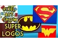 Perler Bead Tutorial How to make 3D Superman Batman Wonder Woman Logos - Pixel Art Show