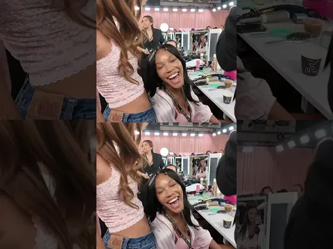 backstage at the Victoria's Secret fashion show