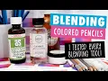 12 WAYS to Blend Colored Pencils Solvents Blending Pencils Gamsol more