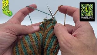 Simple Left-Leaning Single Decrease in Double-Knitted Brioche A Sockmatician Tutorial