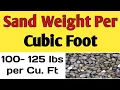 How Much Does A Cubic Foot of Sand Weigh Sand weight per cubic foot