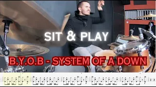 Download B.Y.O.B live drum transcript - System Of A Down - Difficulty 4/5 MP3