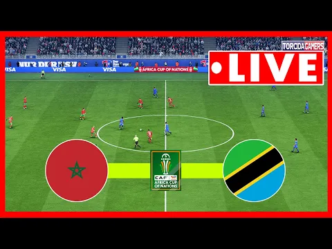Video Thumbnail: 🔴 LIVE: Morocco vs Tanzania 🔴 AFCON 2025/2026 - Round of 16 ⚽ Match Today Simulation
