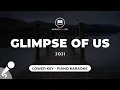 Download Lagu Glimpse Of Us - Joji (Lower Key - Piano Karaoke)