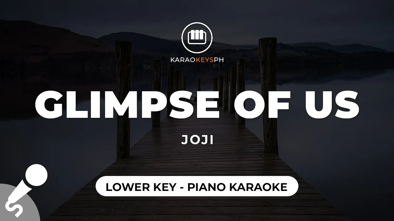 Glimpse Of Us - Joji (Lower Key - Piano Karaoke)