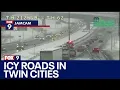 Twin Cities icy road conditions 8 30 a m update