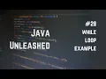 Java While Loop Example