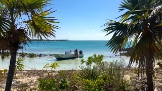 Deserted Beach Cove in the Bahamas