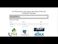 Live Data Search using Jquery Ajax Python Flask and PostgreSQL Database