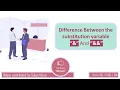 Oracle SQL Difference between substitution variable and s contributed by subscribers