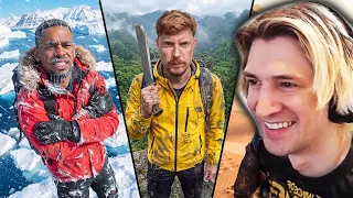 MrBeast Survived The Most Extreme Places On Earth | xQc Reacts