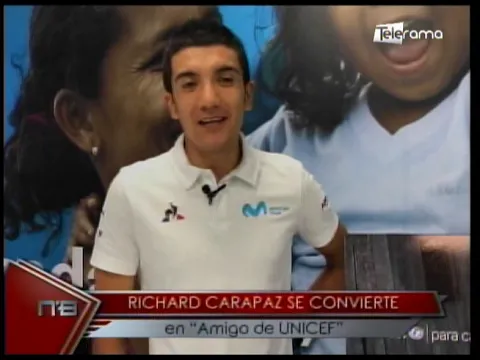 Richard Carapaz se convierte en Amigo de UNICEF