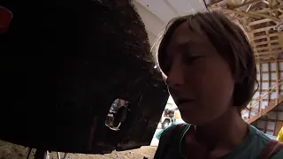 Grinding Tar, Filling Nail Holes, Caulking Cabin Sides, Yehaw