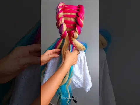 Trenzas Postizas ❤️💙 #braids #braidstyles #fypage