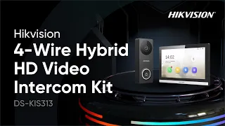 Hikvision 4 Wire Hybrid Intercom Kit DS KIS313 Unboxing Demo