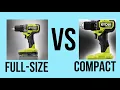 Ryobi 18v HP Compact Vs Ryobi 18v HP Full-Size Drill Driver Comparison