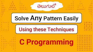 solve any pattern program easily in Telugu c programming Program 50