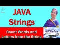 String program to count words and letters TechVidya Java ICSE class X Class 10 Semester 2 syllabus