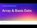 Pemrograman Web Pertemuan 9 - Array Basis Data PHP