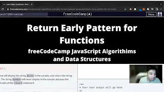 Return Early Pattern for Functions Basic JavaScript freeCodeCamp tutorial