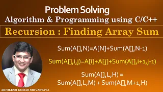 Sum of Array Element using Recursion Problem Solving using