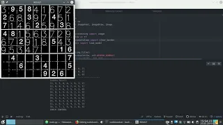 Sudoku solution using Python and opencv