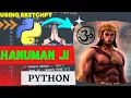 Lord Hanuman Using Python Turtle Code Python Programming Hub