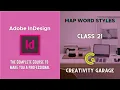 Adobe InDesign Course - Class 21 Map Word Styles