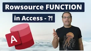 Rowsource FUNCTION in Microsoft Access