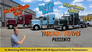 3x Matching 2027 Peterbilt 589s with 18 Speed AUTOMATIC Transmission