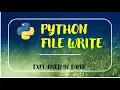 Python File Write File Handling Explained in Tamil class XII How to create a file in python
