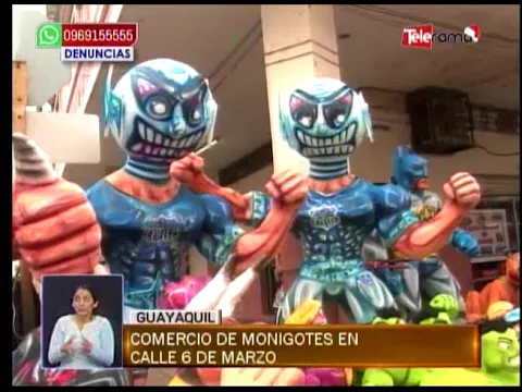 Comercio de monigotes en calle 6 de Marzo