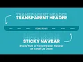 Sticky Navbar on Scroll Up Down Pure JAVASCRIPT Transparent Header Navbar Show Hide on Scroll