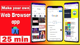 How to make Web Browser App Android Studio Tutorial 2024