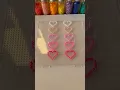 Monochrome Perler beads Heart Earrings Hama beads