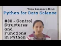 - Control Structures and Functions in Python Python Tutorial for Data Science