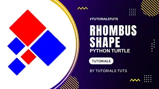 Drawing Rhombus Shapes using Python Turtle Tutorials Tuts Geometric Shapes