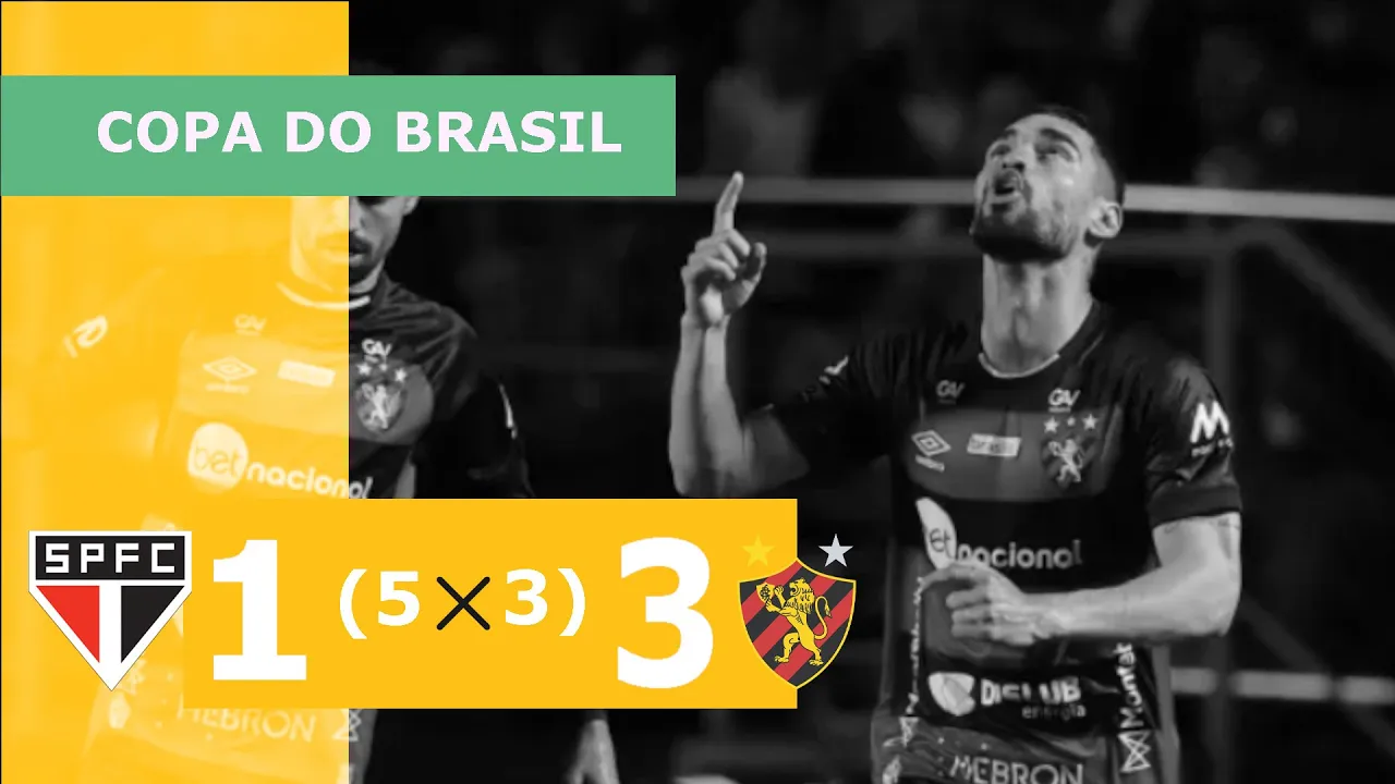 SÃO PAULO (5) 1 X 3 (3) SPORT - COPA DO BRASIL 2023; VEJA OS GOLS E PÊNALTIS
