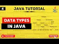 Java Tutorial for Beginners Data Types in Java Data Types
