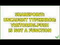 Sharepoint Uncaught TypeError visitorIDs push is not a function