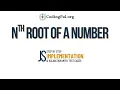 Nth root of a number JAVASCRIPT implementation Binary search Problems Days DSA CodingPal